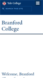 Mobile Screenshot of branford.yalecollege.yale.edu