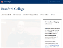 Tablet Screenshot of branford.yalecollege.yale.edu