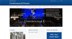 Desktop Screenshot of conferencesandevents.yale.edu