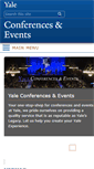 Mobile Screenshot of conferencesandevents.yale.edu