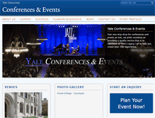 Tablet Screenshot of conferencesandevents.yale.edu