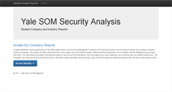 Desktop Screenshot of analystreports.som.yale.edu