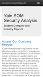 Mobile Screenshot of analystreports.som.yale.edu