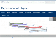 Tablet Screenshot of physics.yale.edu