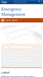 Mobile Screenshot of emergency.yale.edu