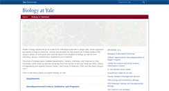 Desktop Screenshot of biology.yale.edu