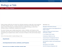 Tablet Screenshot of biology.yale.edu