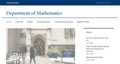 Desktop Screenshot of math.yale.edu