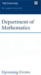 Mobile Screenshot of math.yale.edu