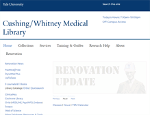 Tablet Screenshot of library.medicine.yale.edu