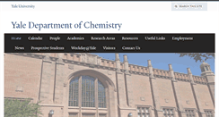 Desktop Screenshot of chem.yale.edu
