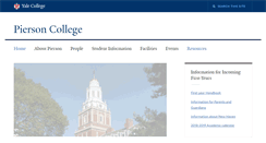 Desktop Screenshot of pierson.yalecollege.yale.edu
