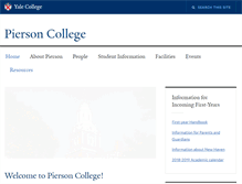 Tablet Screenshot of pierson.yalecollege.yale.edu
