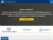 Tablet Screenshot of dyslexia.yale.edu