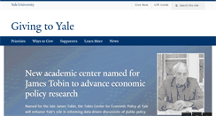 Desktop Screenshot of giving.yale.edu