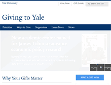 Tablet Screenshot of giving.yale.edu