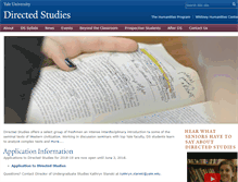 Tablet Screenshot of directedstudies.yale.edu