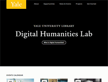 Tablet Screenshot of digitalhumanities.yale.edu