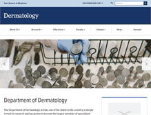 Tablet Screenshot of dermatology.yale.edu