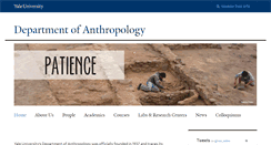 Desktop Screenshot of anthropology.yale.edu