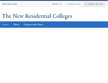 Tablet Screenshot of newresidentialcolleges.yale.edu