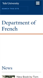 Mobile Screenshot of french.yale.edu