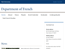 Tablet Screenshot of french.yale.edu
